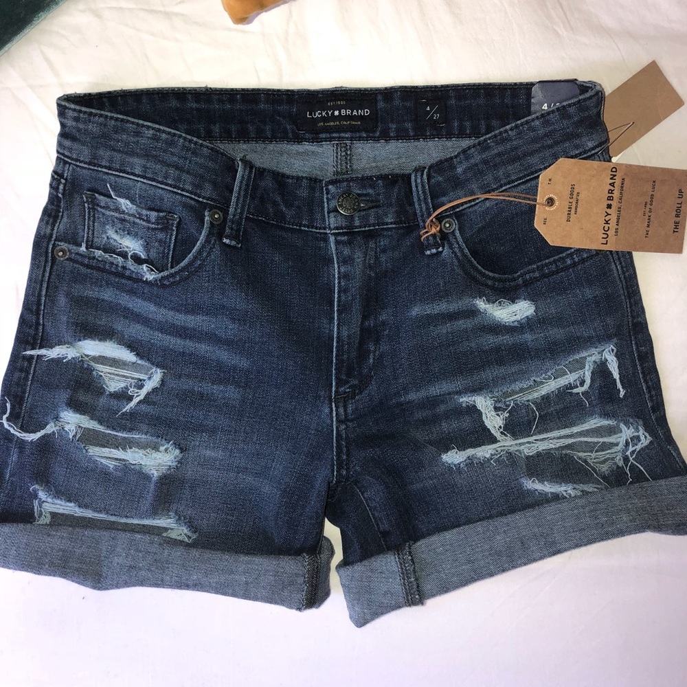🍀 Lucky brand The Roll Up jean shorts!